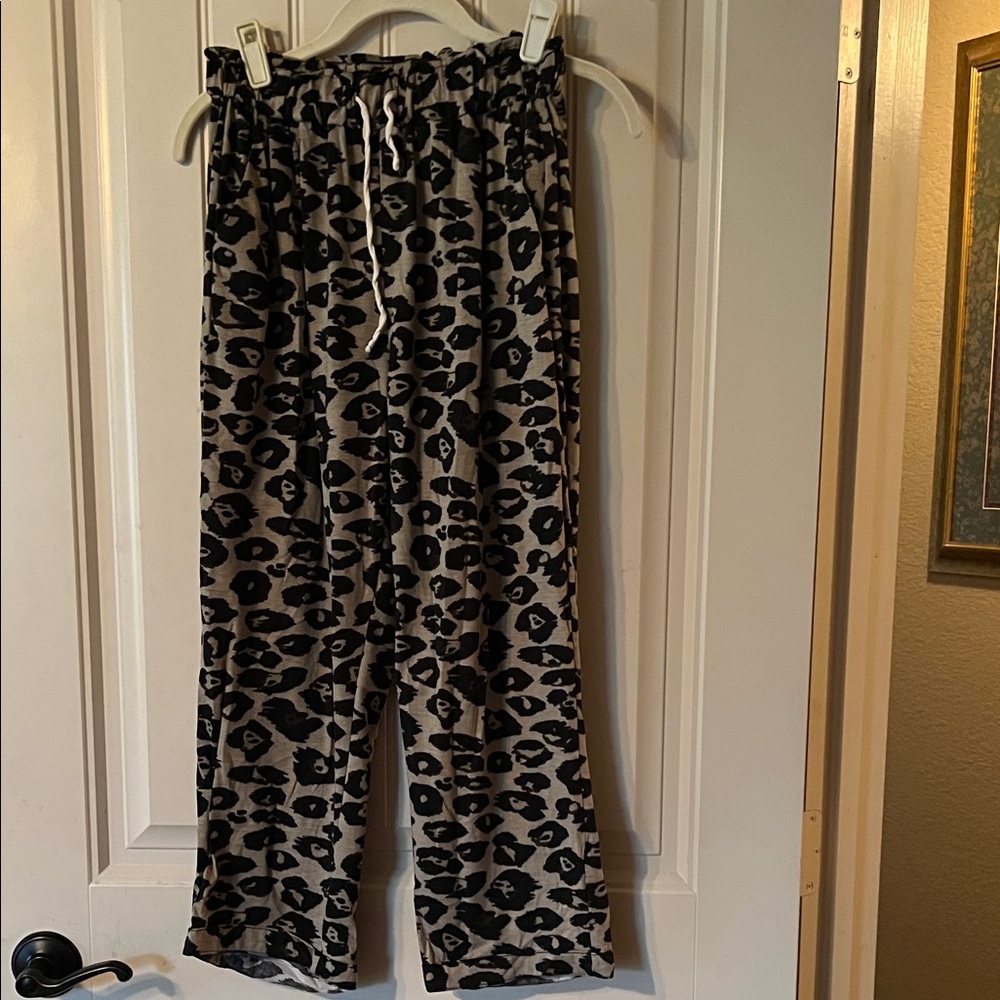 Amaryllis Leopard Print Pajama Pants or Leisure Pants